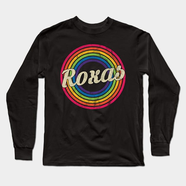 Roxas - Retro Rainbow Faded-Style Long Sleeve T-Shirt by MaydenArt